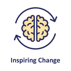  Brain, inspiring change  Vector Icon which can easily modify or edit

