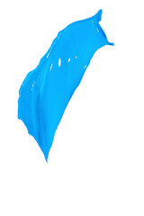 bright blue juicy colorful splashes isolated on white background very close, detail fragment