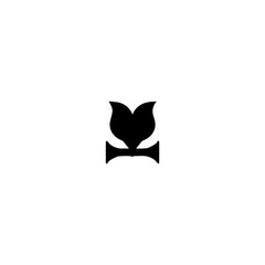 Flower icon. Simple style Flower shop poster background symbol. Flower brand logo design element. Flower t-shirt printing. Vector for sticker.