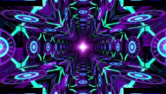 Glowing neon color texture light vj loop background