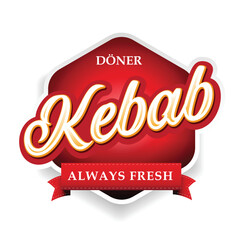 Doner Kebab sign vintage logo