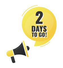 Number 2 of days left to go. Badge with, sale, landing page, banner.