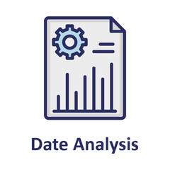 Data analysis, finance report Vector Icon which can easily modify or edit


