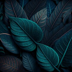 Obraz premium Luxury leaf texture. Closeup view of fantasy leaves.