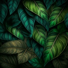 Fototapeta premium Luxury leaf texture. Closeup view of fantasy leaves.