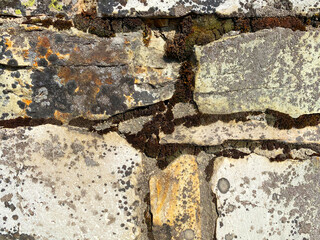 stone wall closeup close ancient castle fort barrier stones fortress garden