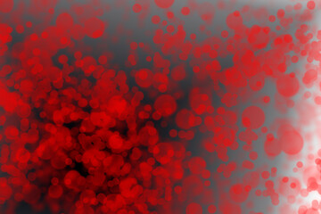 Abstract background with red spots and bokeh circles