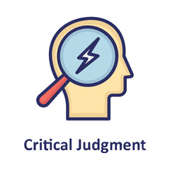 Brain, critical judgment Vector Icon Fully Editable
