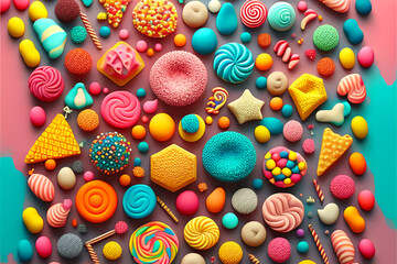 Fototapeta na wymiar süßigkeiten, illustration, 