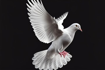 white dove isolated. Generative AI