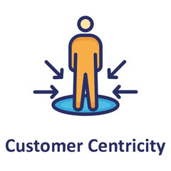 Customer centricity, Job pressure Vector Icon which can easily modify or edit

