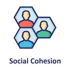 Network, social cohesion Vector Icon which can easily modify or edit

