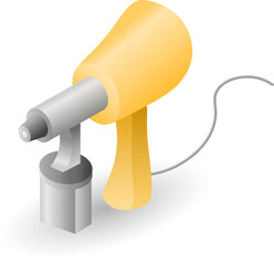 Fototapeta premium Spray Gun icon. 3d illustration from construction instruments collection. Creative Spray Gun 3d icon for web design, templates, infographics and more