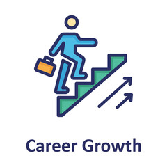 Career ladder, job promotion Vector Icon which can easily modify or edit

