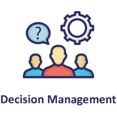 Cogwheel, decision management Vector Icon which can easily modify or edit

