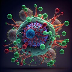 Virus bacteria environment. Pandemic outbreak.
