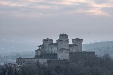 Medieval castle of Torrechiara in Italy