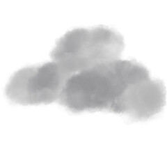 Silver Cloud Illustration Transparent Background