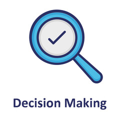 Decision making, magnifier Vector Icon which can easily modify or edit
