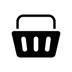 Simple black and white shopping basket