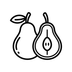 pear fruit icon vector design template simple and modern