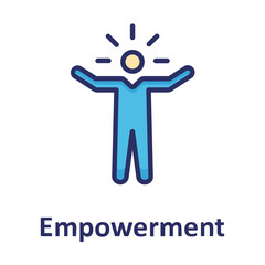 Empowerment, inspiration Vector Icon
