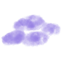 Violet Cloud Illustration Transparent Background