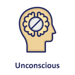 Asleep, head Vector Icon
