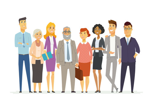 Business team - cartoon people character illustration