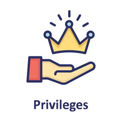 Benefits, crown Vector Icon
