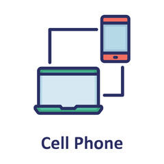 Cell phone, devices Vector Icon

