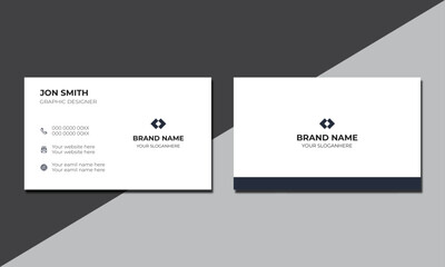 Creative minimal unique business card design, Horizontal and vertical layout.