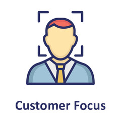 Audience, customer focus Vector Icon
