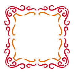 victorian line ornament frame