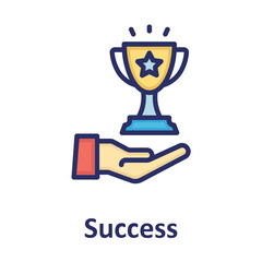 Award, long term success Vector Icon

