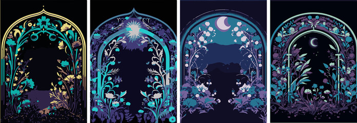  Frames and Backgrounds,  Decorative Ornaments,  Psychedelic Colors. Images with space for text. 