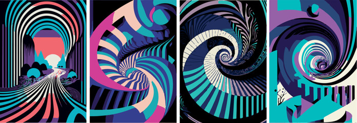  Frames and Backgrounds,  Decorative Ornaments,  Psychedelic Colors
