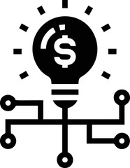 Idea icon symbol illustration vector image, creative bulb design illustration