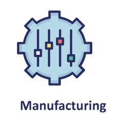 Cog, manufacturing Vector Icon

