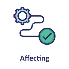 Affecting, cog Vector Icon

