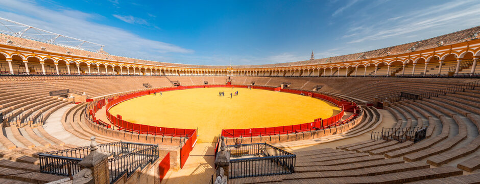 The Plaza de Toros in Seville, Andalusia, Spain