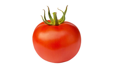 Red tomato close up. PNG file - transparent background.