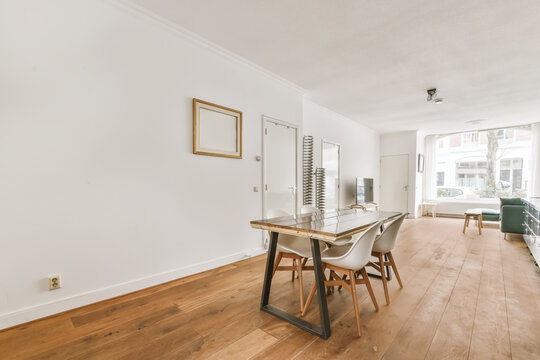 Dining zone in spacious apartment