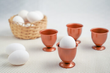 Copper eggs cup