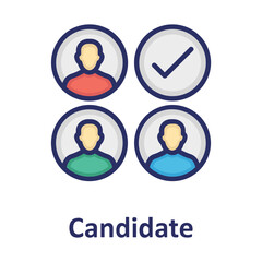 Approved, candidate Vector Icon

