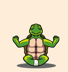 Turtle doing yoga
