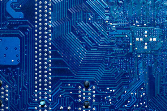 blue printed circuit board background 