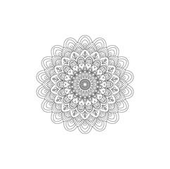 mandala design with coloring page