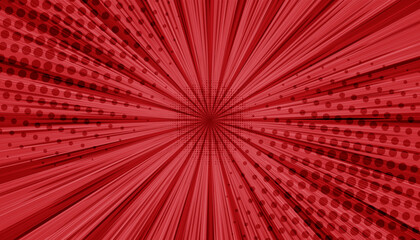 red background with rays