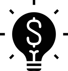 Idea icon symbol illustration vector image, creative bulb design illustration